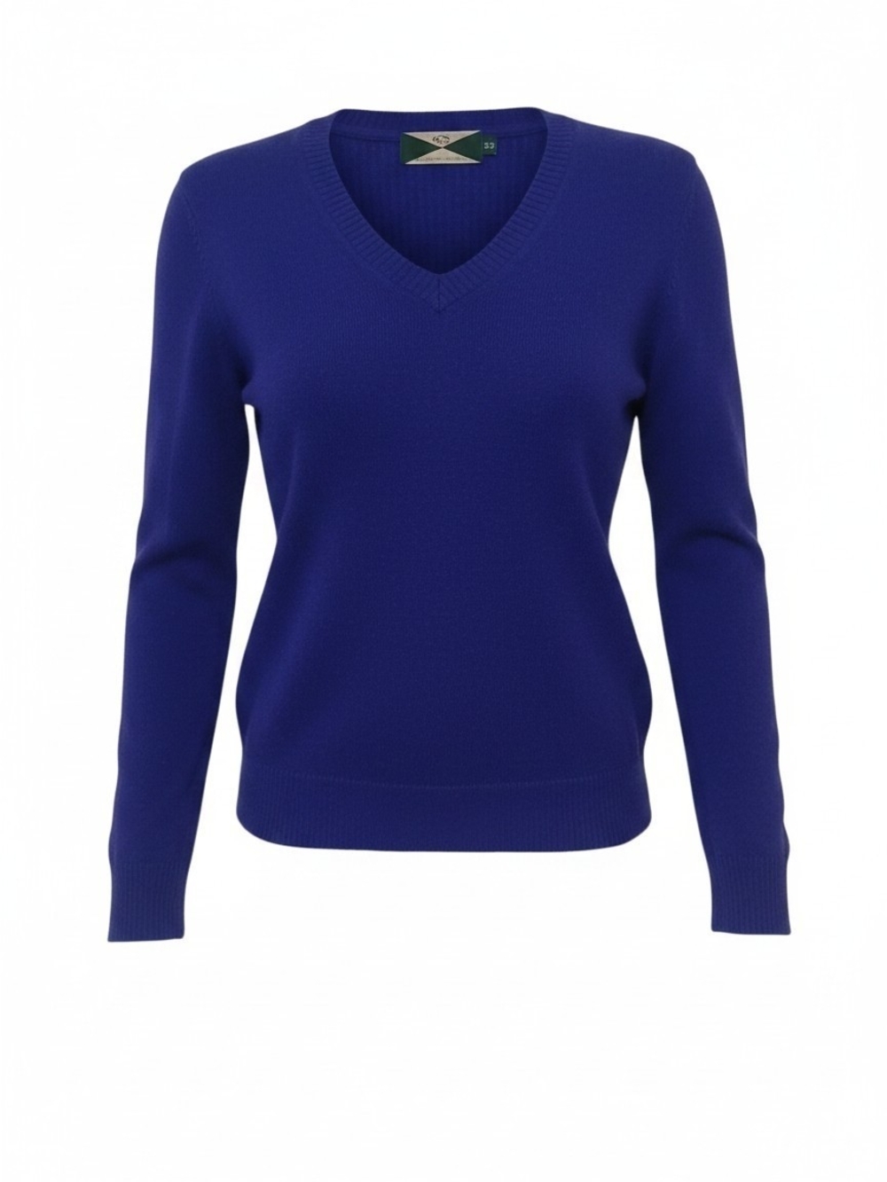 525 America -Purple, Long Sleeve V-neck,Ribbed Sweater Made in USA, Size 0/small